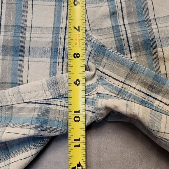 Vintage 90s Columbia youth blue & grey plaid shorts - size 10, made in India - Picture 5 of 9